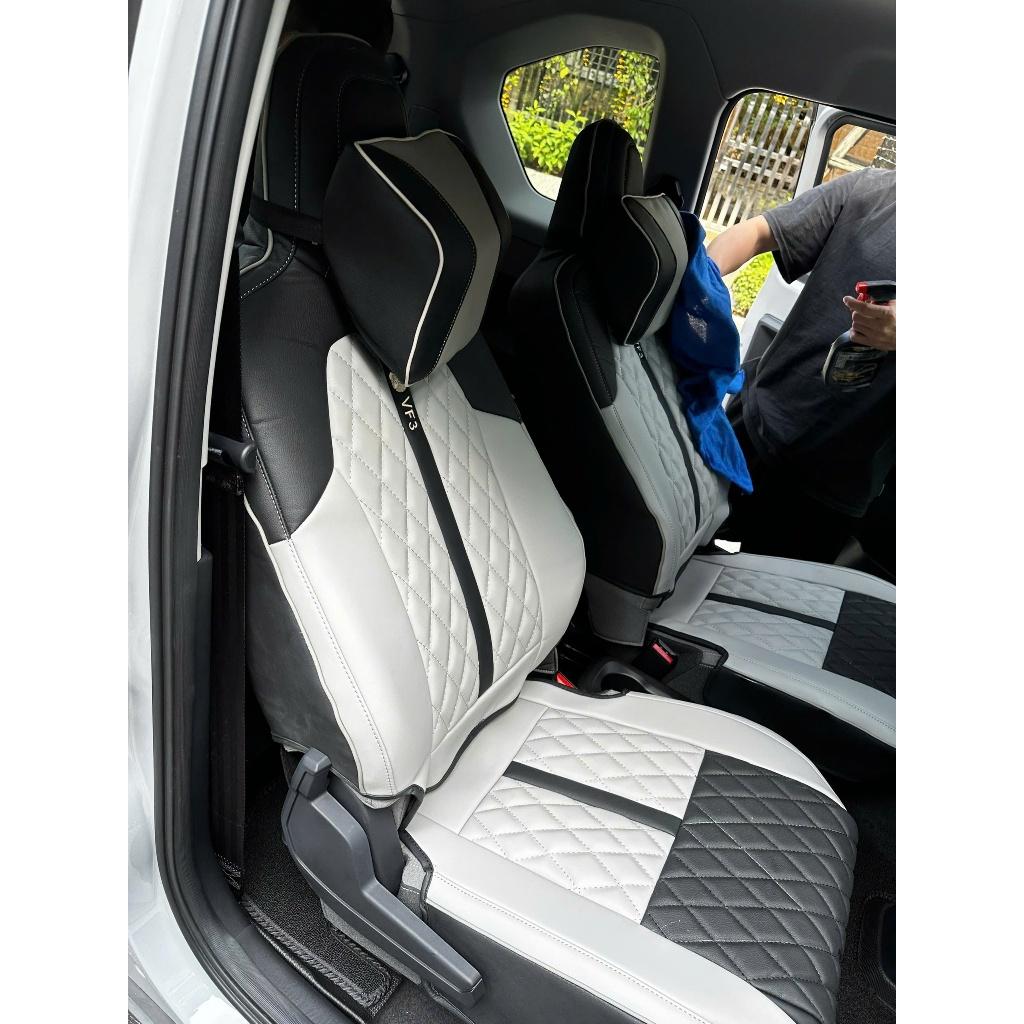 Áo ghế VF3 hàng 9D may theo xe, Áo ghế da Nappa giúp bảo vệ ghế da của xe luôn như mới, Hàng Cao Cấp