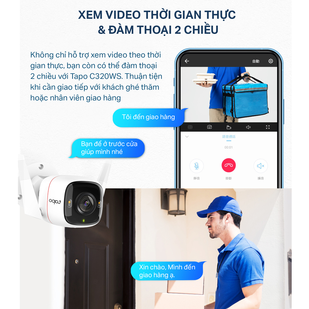 Hình ảnh Camera WiFi Ngoài Trời TP-Link Tapo C320WS Độ Phân Giải 2K QHD - Hàng Chính Hãng