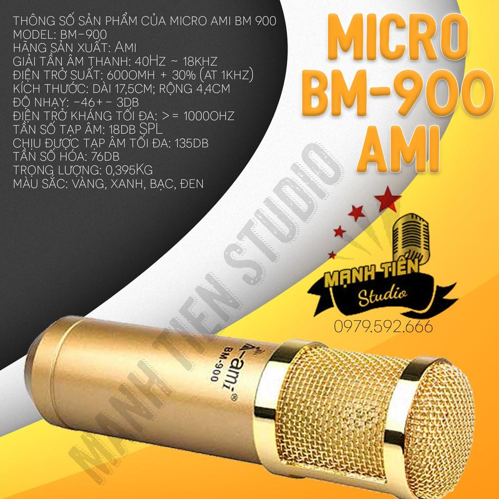 Bộ Combo livestream thu âm karaoke woaichang BM900 Sound card XOX K10 - Full phụ kiện kẹp micro, màng lọc, tai nghe