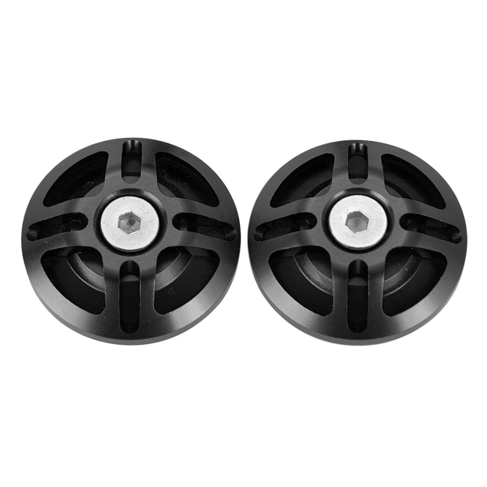 2x Motors Aluminum Alloy Frame Hole Decorative Plug for Ninja400 Black