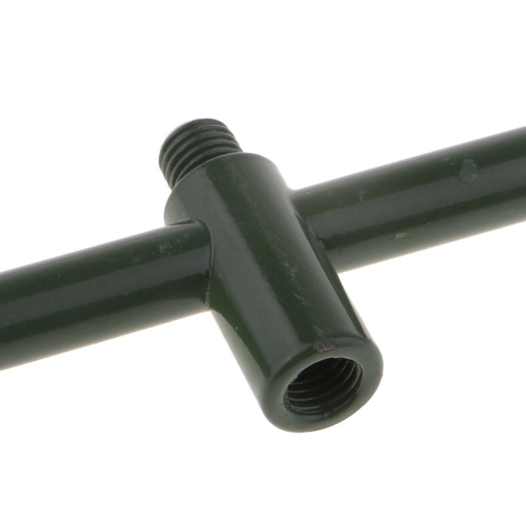 2x Metal Carp Fishing Buzz Bar Fishing Rod Pod Holder Buzzer Bar For 3 Rods