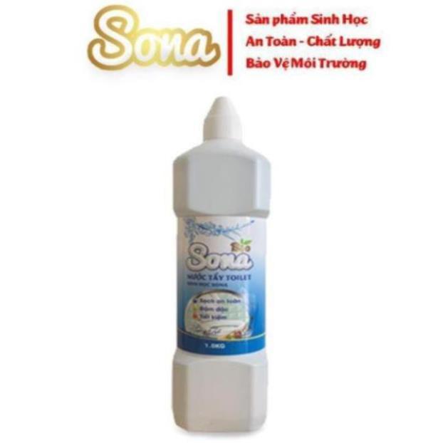 Tẩy vệ sinh nhà tắm bồn cầu toilet hương quế Sona 1L diệt khuẩn 99.9% an toàn cho sức khỏe với công nghệ sinh học