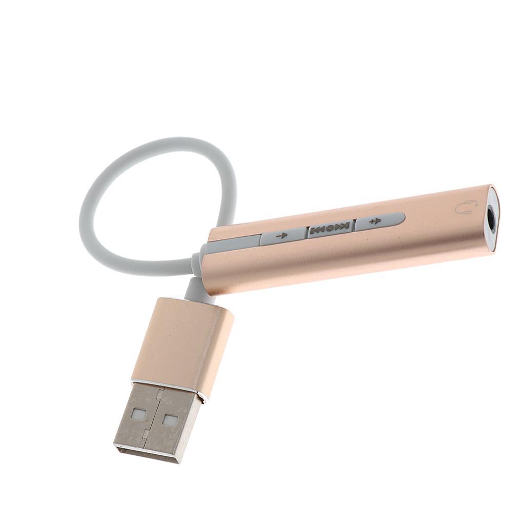 USB to 3.5mm Mic Headphone Stereo Headset Audio Adapter Sound Card