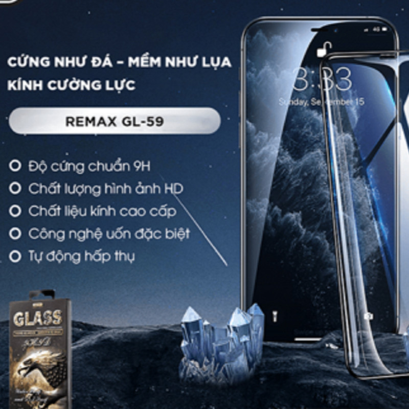 Kính cường lực iPhone chuẩn 9H Remax GL-59 - Hàng Nhập Khẩu