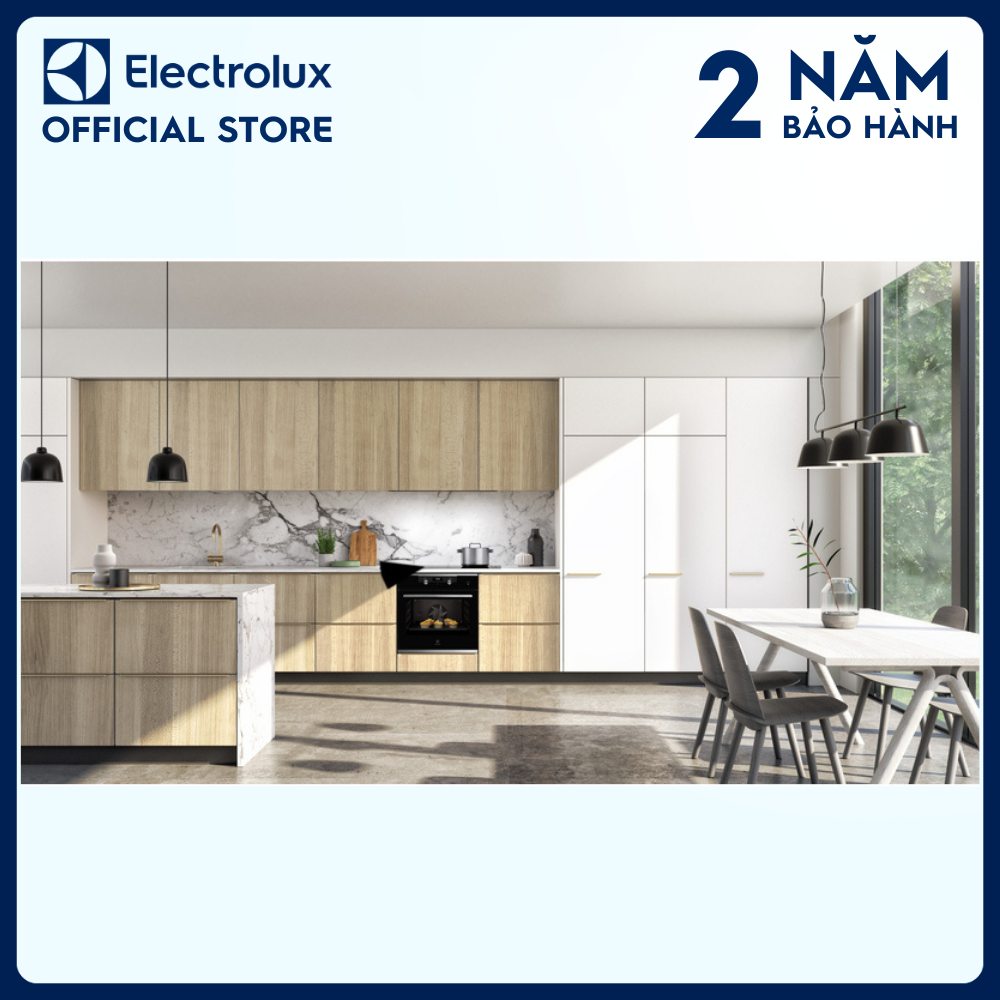 Lò nướng âm tủ Electrolux 60cm UltimateTaste 500 dung tích 71L KODEC75X, Công nghệ nướng hơi nước, Cửa kính 3 lớp cách nhiệt [Hàng chính hãng]