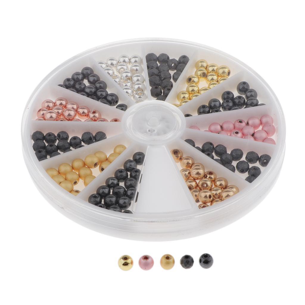 Assorted Multicolor Crystal Gems with Hole for String Beads of Necklace/Ring/Bracelet Art Craft Toys and DIY Jewelry Crystal Kit with Case