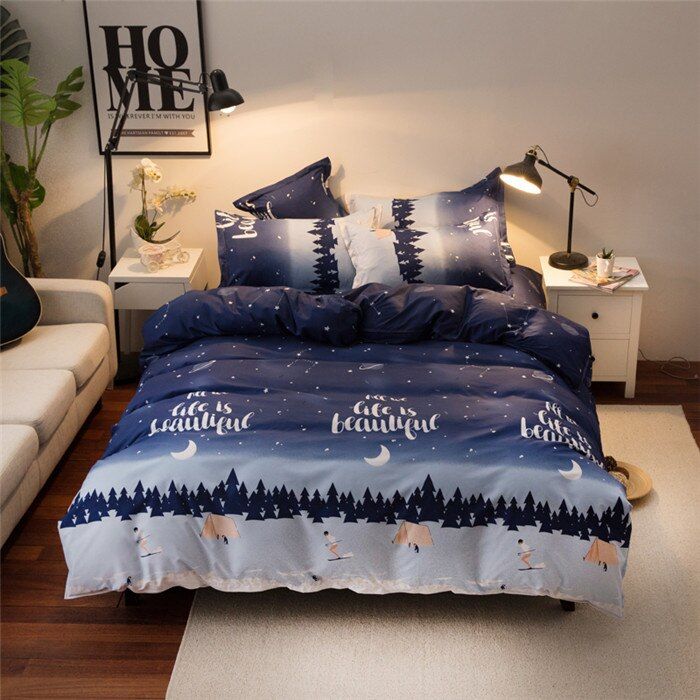 Bộ chăn ga gối Cotton cao cấp 1m6x2m THC076