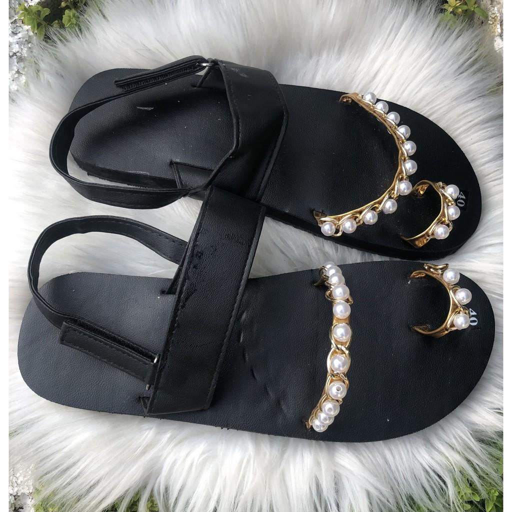 xăng đan nữ ( A20 đen+châu ) sandal đồng Nai