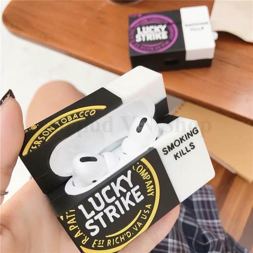 Bao Case Ốp dành cho airpod pro/bao airpod pro Lucky Strike silicon 3D cao cấp