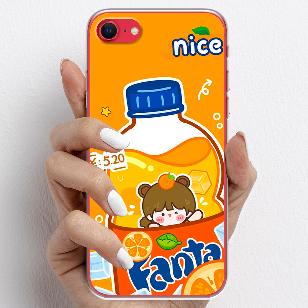 Ốp lưng cho iPhone SE nhựa TPU mẫu Nước cam