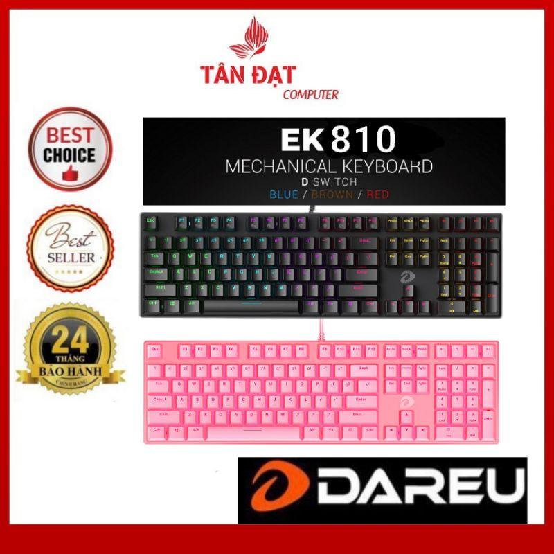 Bàn phím cơ Gaming DAREU EK810 - Pink - Black - Hàng Chính hãng