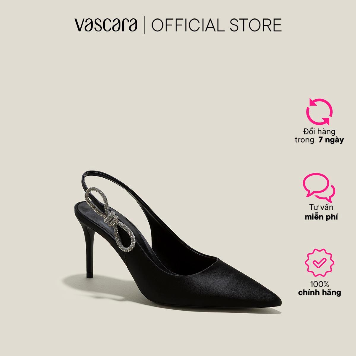 Vascara Giày Slingback Mũi Nhọn Nhấn Nơ - BMN 0596