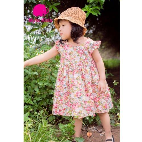 Đầm bé gái Babydoll họa tiết hoa nhí - Myla Kids- Chất liệu thô cotton, thiết kế đẹp 2021