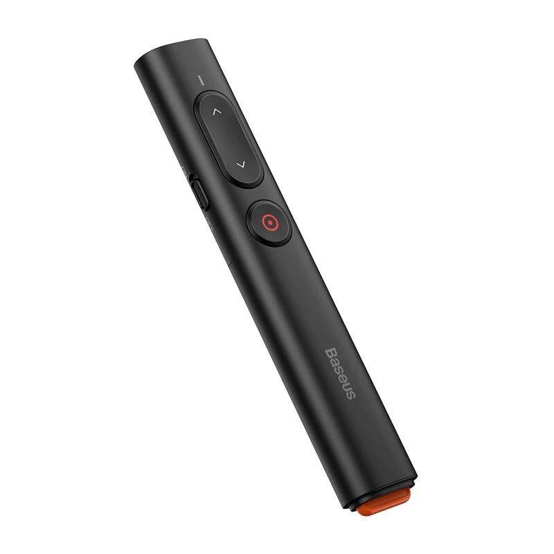 Bút Laser trình chiếu Baseus Orange Dot Wireless Presenter Standard Version cho Laptop/ Macbook (100m. 2.4Ghz USB/Type C Receiver, Wireless Remote Control, Red Laser Pointer/ Presenter) - Hàng chính hãng