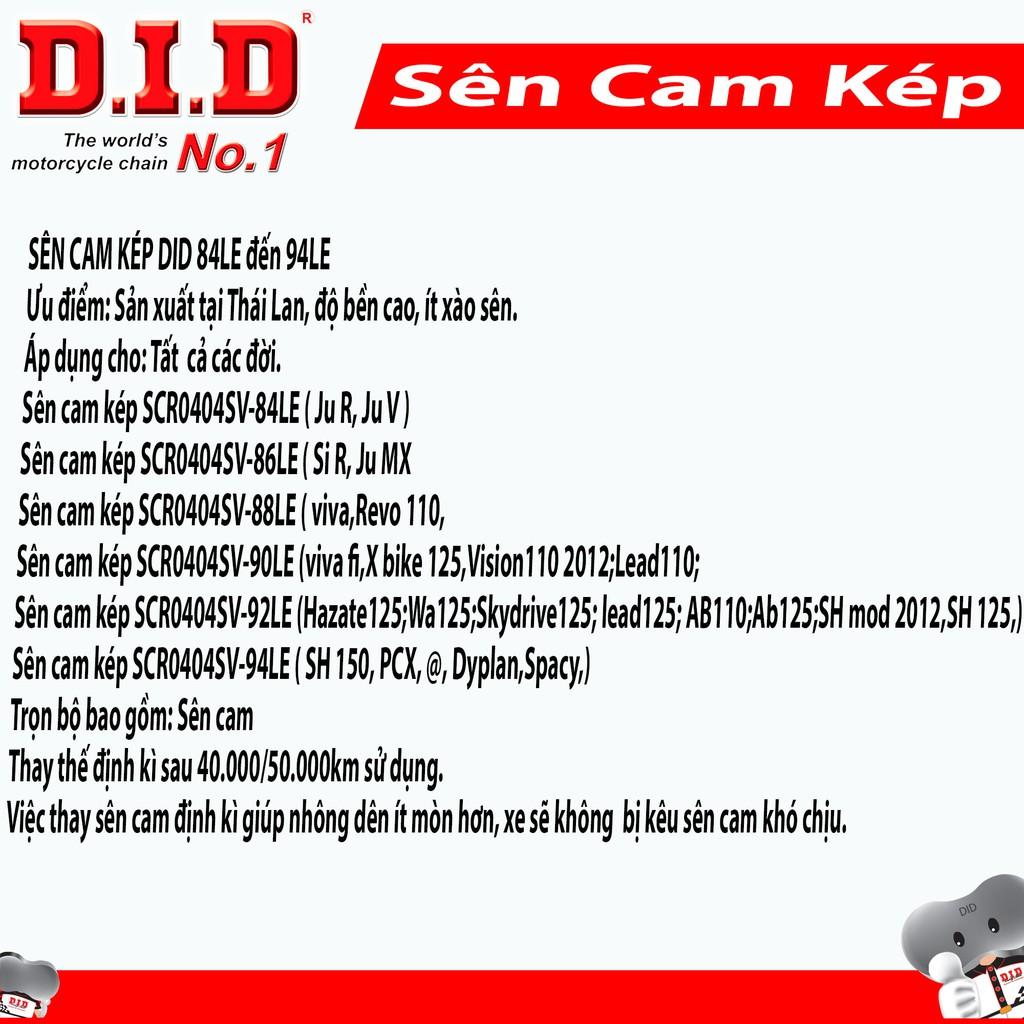 Sên Cam kép DID nhập khẩu Thái Lan ( 2x3x từ 84L đến 98L )