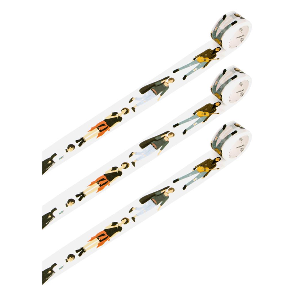 3 Rolls Tape DIY Decor Scrapbooking Masking Tape Adhesive Stickers Craft