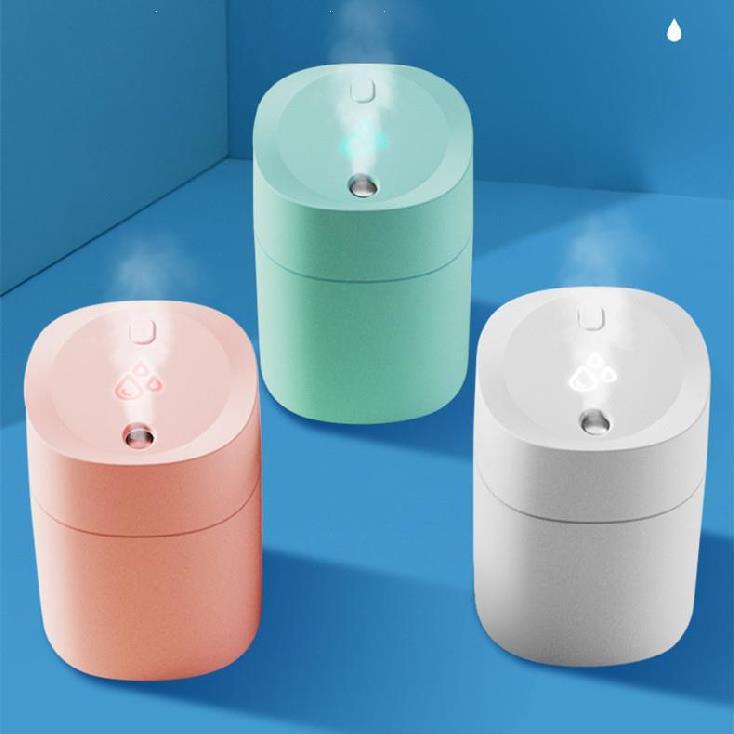 Máy Tạo Độ Ẩm Phun Sương Mini Máy Khuếch Tán Tinh Dầu Toả Hương Thơm Cho Phòng Ngủ HUMIDIFIER Dùng Tích 220ML, Đèn Led