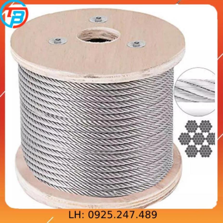 100 mét Cáp inox 304 1.5mmlàm dàn phơi thông minh, dây phơi quần áo,chằng buộc các vật dụng trong nhà và ngoài trời.