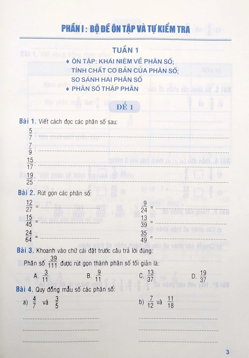 Tuyển Chọn Đề Ôn Luyện Và Tự Kiểm Tra Toán Lớp 5 (ML)