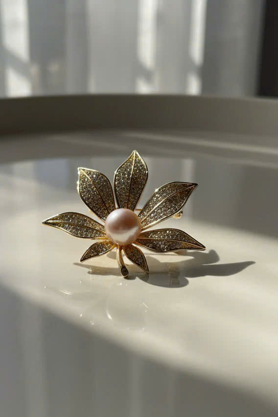 Trâm Cài Áo Vest, Áo Dài Đính Ngọc Trai Baroque thời trang thiết kế Hity ACC415