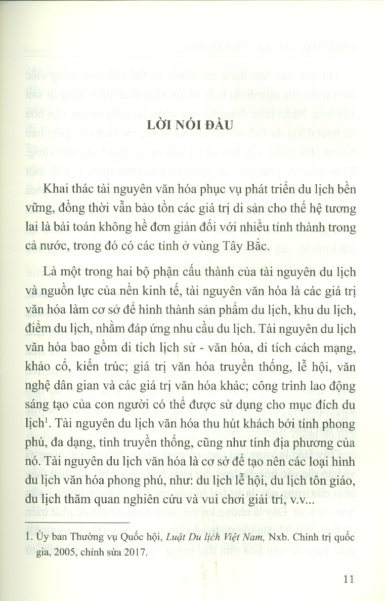 Khai Thác Tài Nguyên Văn Hóa Để Phát Triển Du Lịch Bền Vững Vùng Tây Bắc (Sách chuyên khảo)