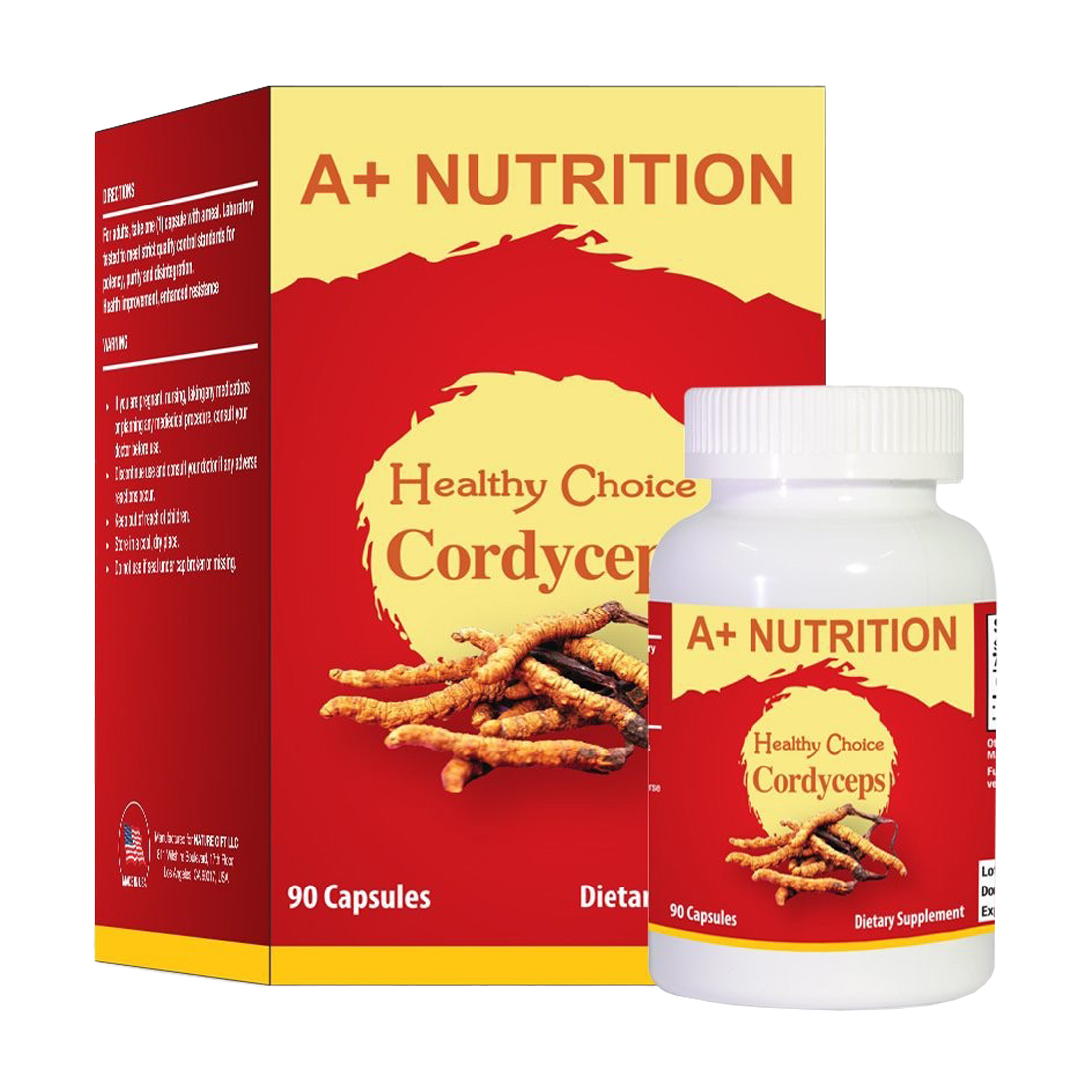 Viên đông trùng hạ thảo A+ Nutrition Cordyceps tăng cường miễn dịch và tuần hoàn