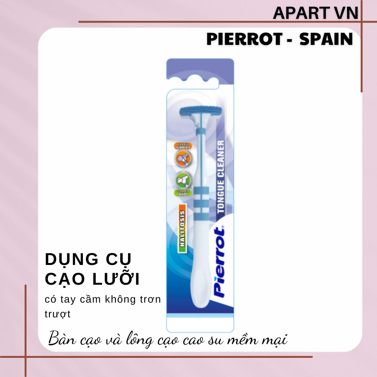 [ Tặng mặt nạ dưỡng da ] Dụng cụ cạo sạch lưỡi PIERROT Tây Ban Nha