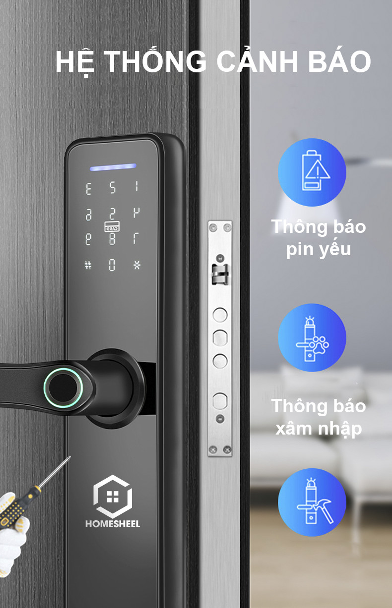 Khóa vân tay Smart Lockdoor Homesheel L1