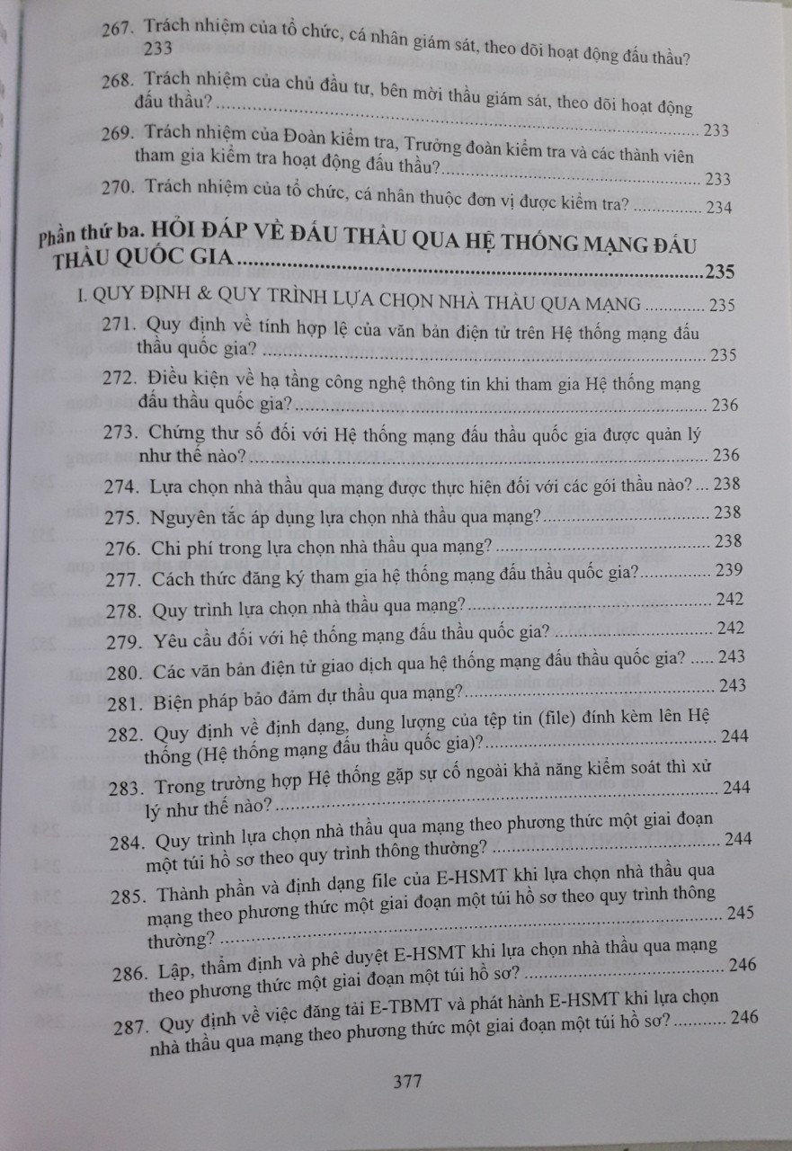 Sổ Tay Tra Cứu Nghiệp Vụ Đấu Thầu - 382 Câu Hỏi Đáp Tình Huống Về Đấu Thầu Qua Mạng Chào Hàng Cạnh Tranh