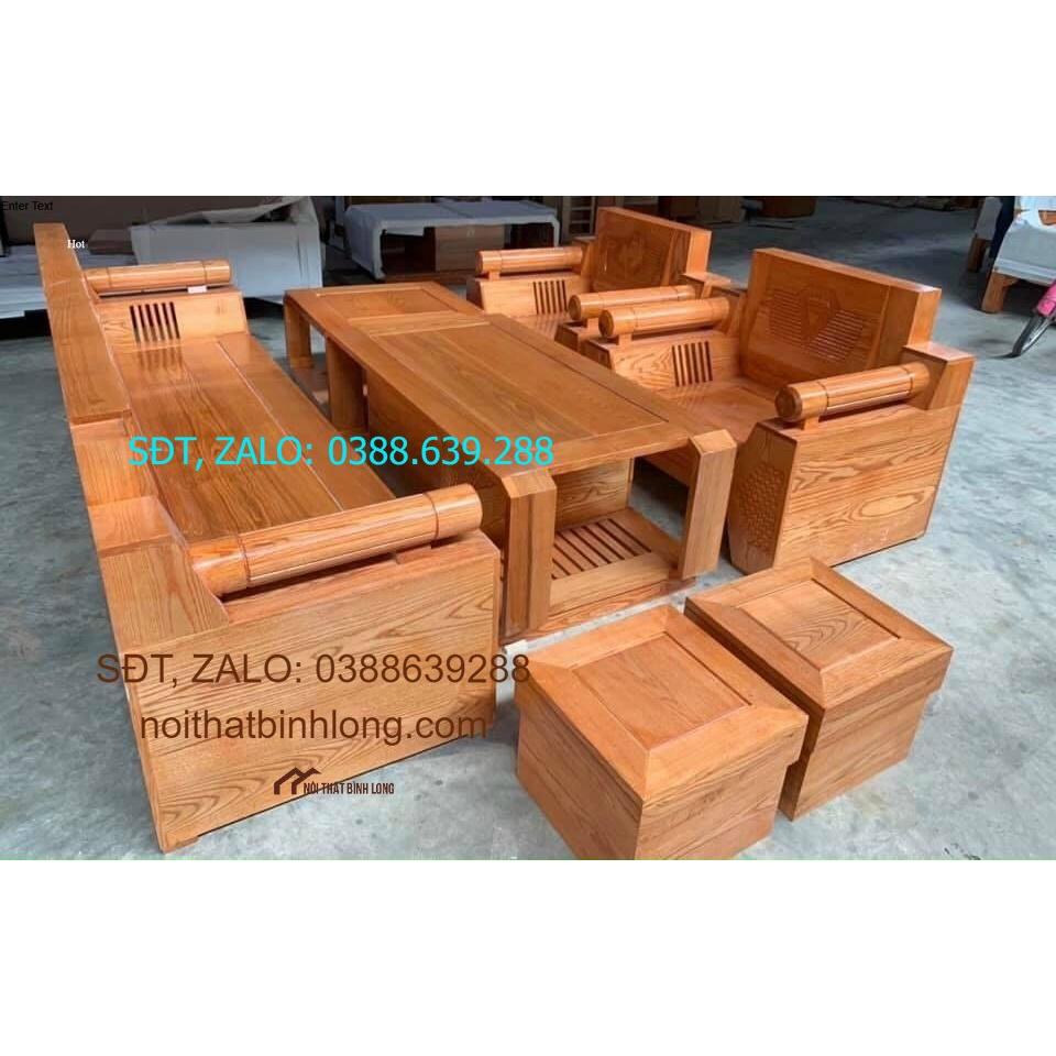 Bộ bàn ghế sofa gỗ sồi Mỹ