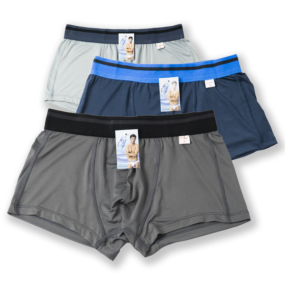 Quần lót nam boxer CITYMEN lưng Sọc cao cấp vải thun lạnh 4 chiều - Giao màu ngẫu nhiên