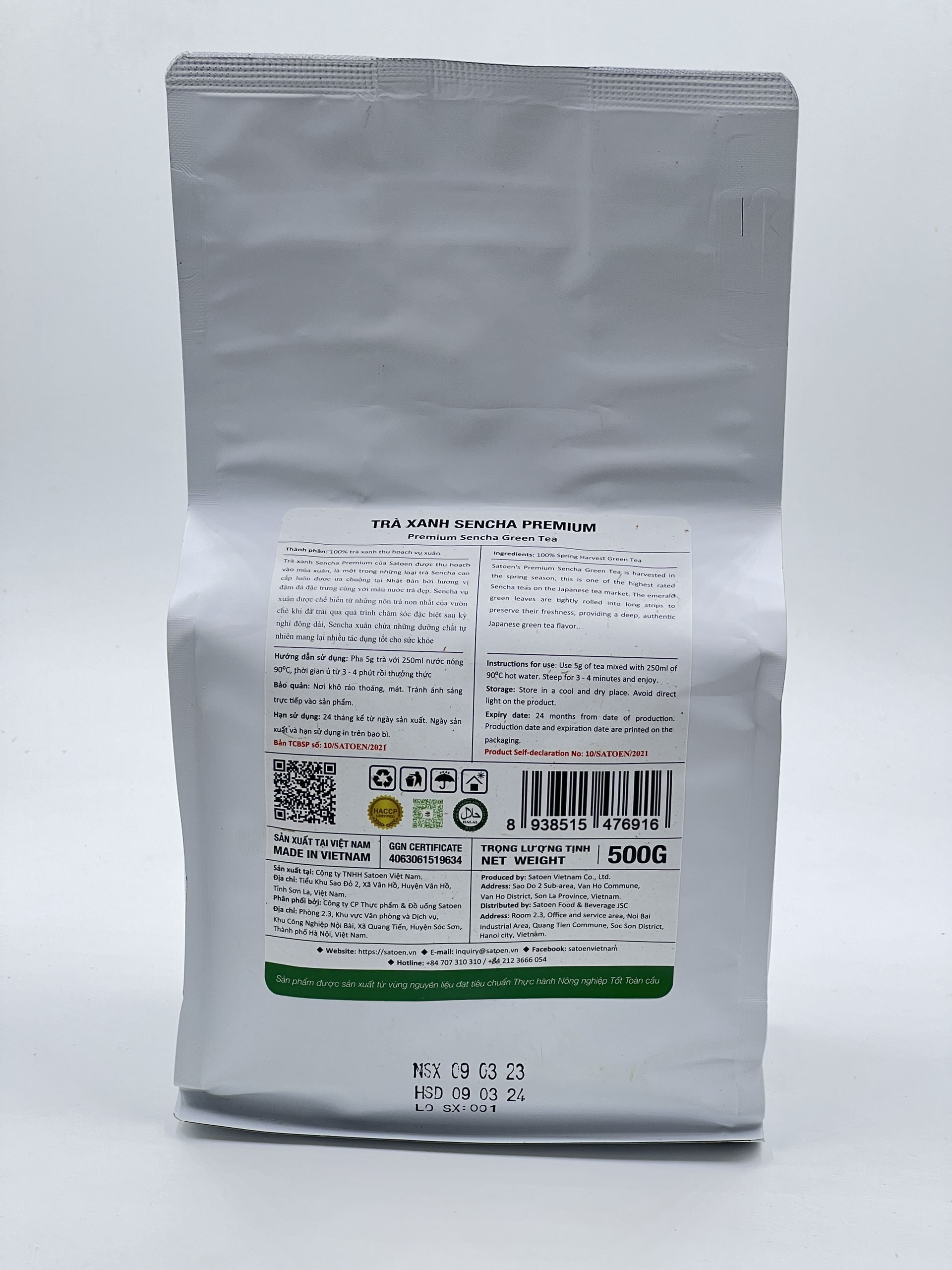 Trà Xanh Sencha Premium 500g