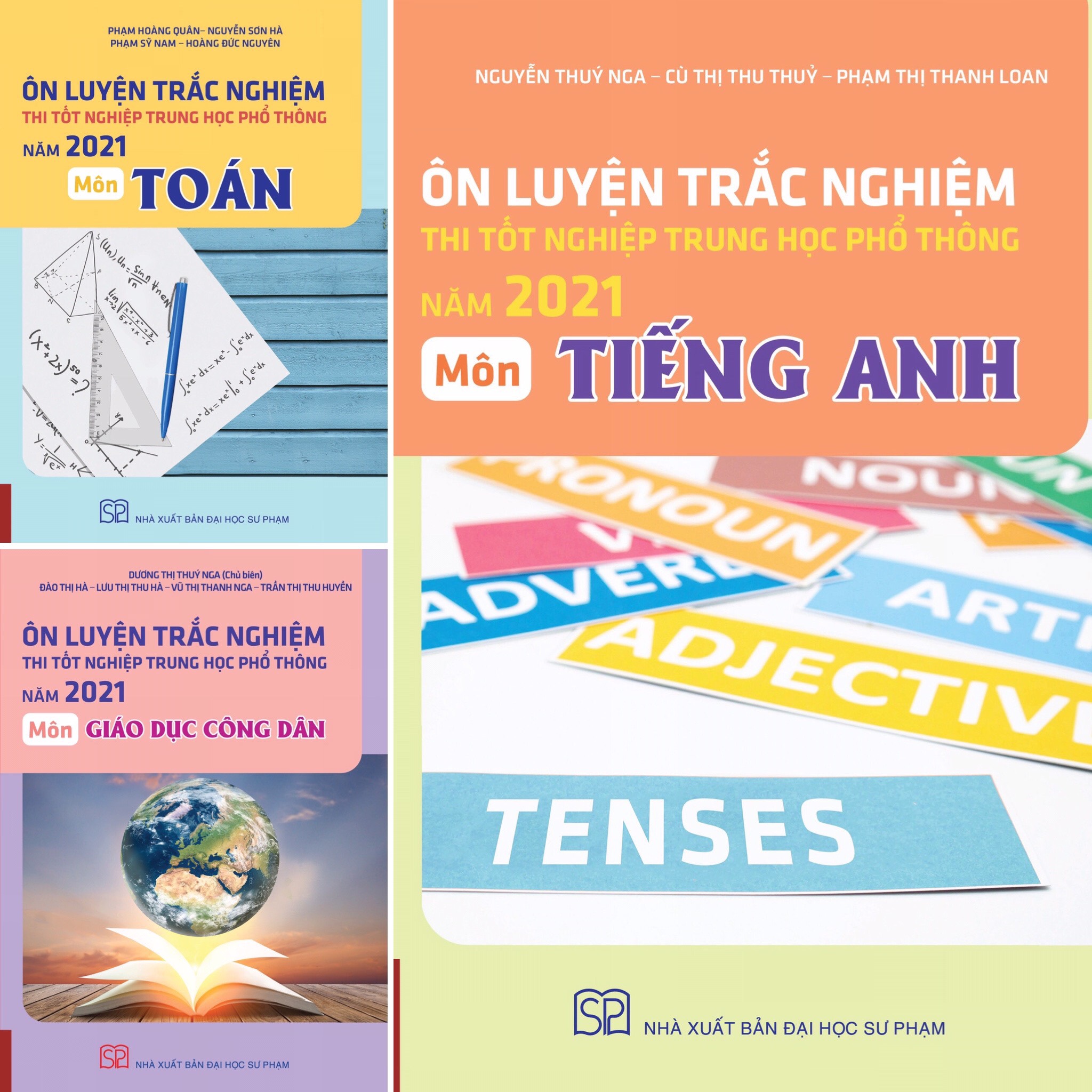 Combo 3 Cuốn Ôn Luyện Trắc Nghiệm Thi Tốt Nghiệp THPT Môn Toán, Tiếng Anh, Giáo Dục Công Dân