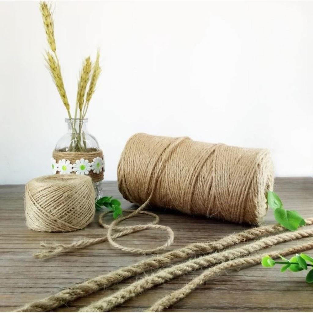 Cuộn Dây Đay 10M Sợi 4mm Làm Quai Túi Giấy Kraft, Trang Trí Handmade...(Dây Thừng/Dây Gai/Dây Bố/Dây Cói)