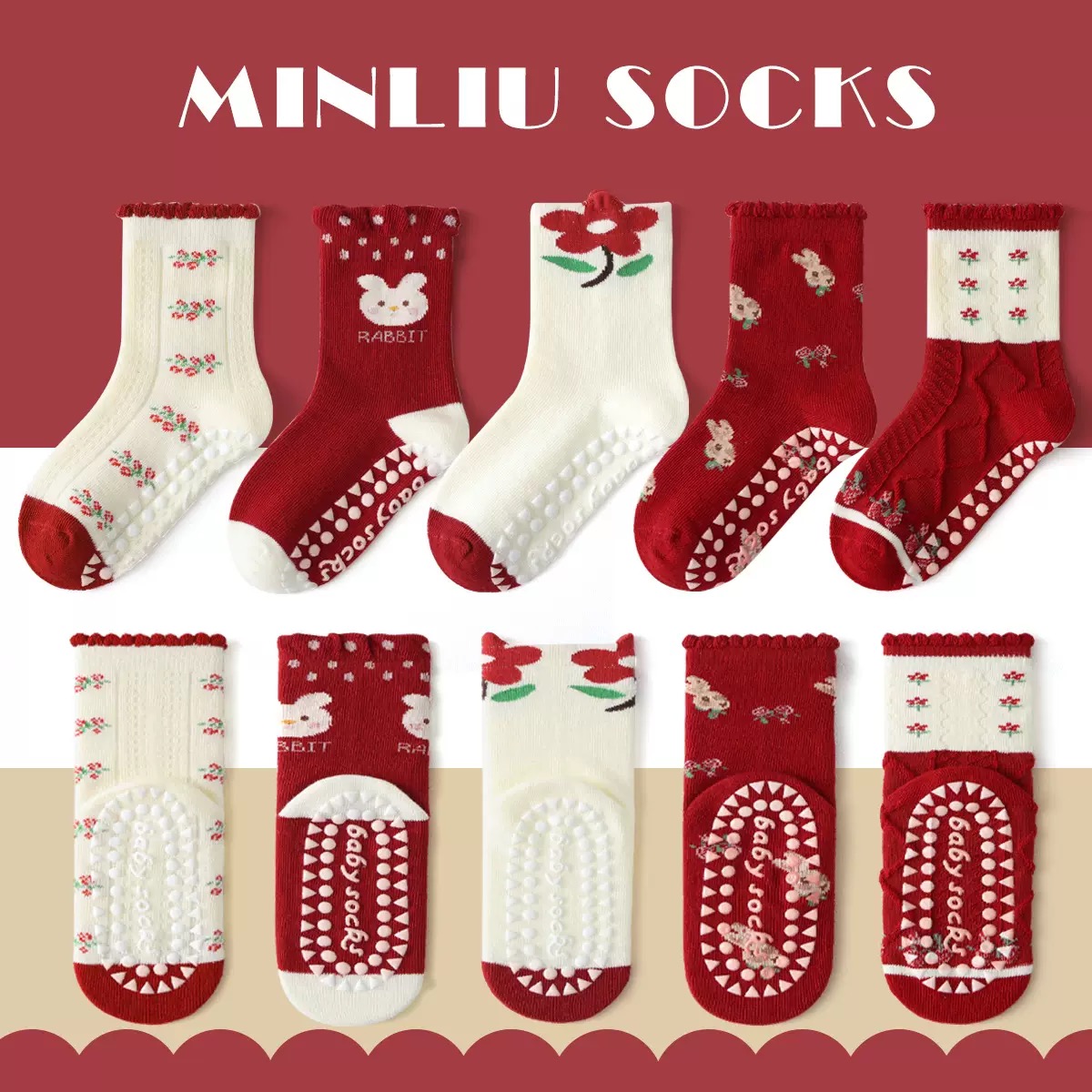 SET 5 ĐÔI TẤT VỚ 44 SIÊU XINH DỄ THƯƠNG TỪ 1-12 TUỔI DÀNH CHO BÉ GÁI