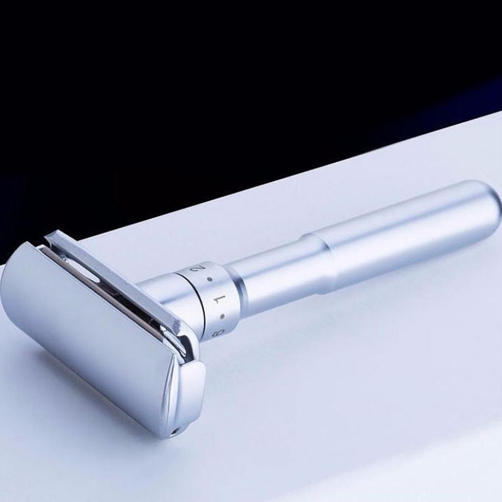 Mens Classic Double Edge Safety Razor Beard Shaver + Free Stainless Steel Blades