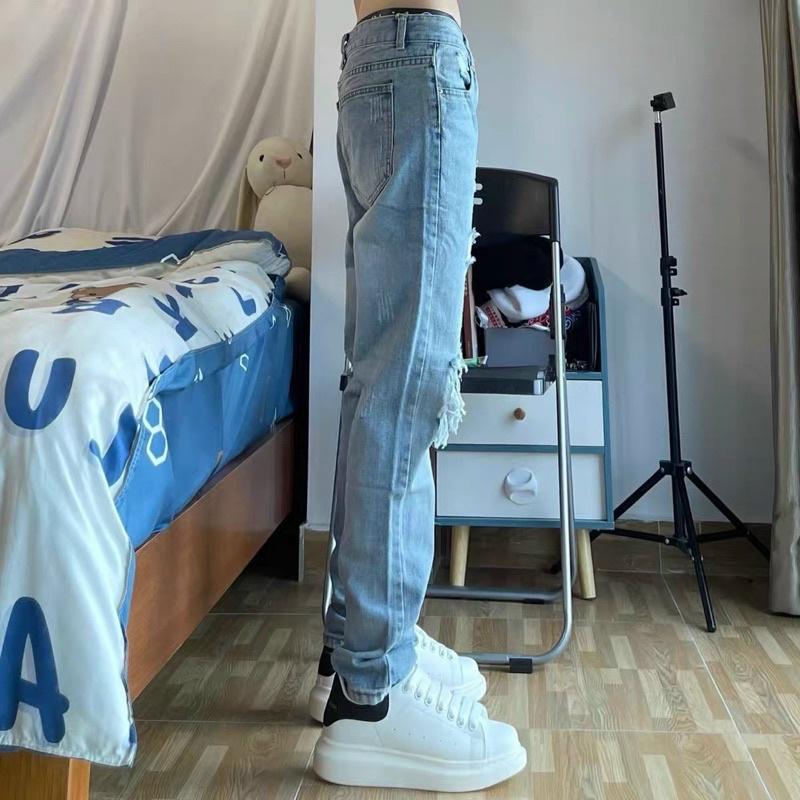 quần baggy jeans nam quần jeans hàn quốc quần baggy ống rộng