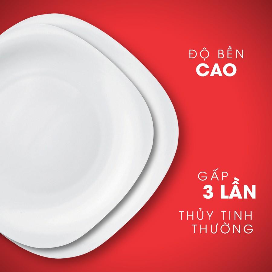 Bộ chén đĩa thủy tinh opal 12 món PARMA bền gấp 3 lần thủy tinh thường - Hàng Chính Hãng