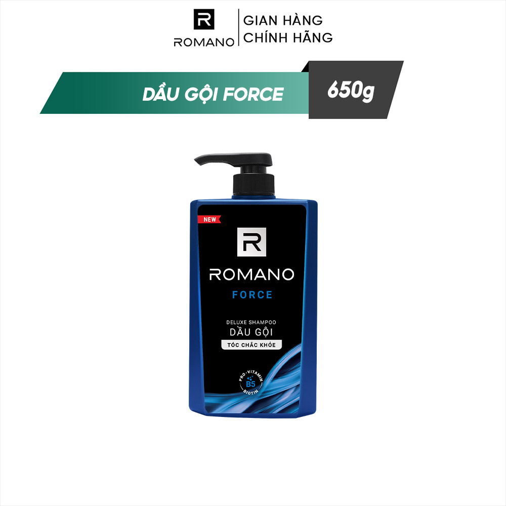 Combo Dầu gội và Sữa tắm cao cấp Romano Force 650g x 2