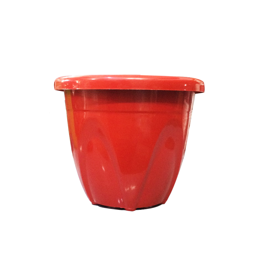 Chậu Nhựa Vành Tròn Giác Đỏ D23xH20cm - Chậu tròn giác chất liệu nhựa PP bền, đẹp VTNN Nông Điền Trang