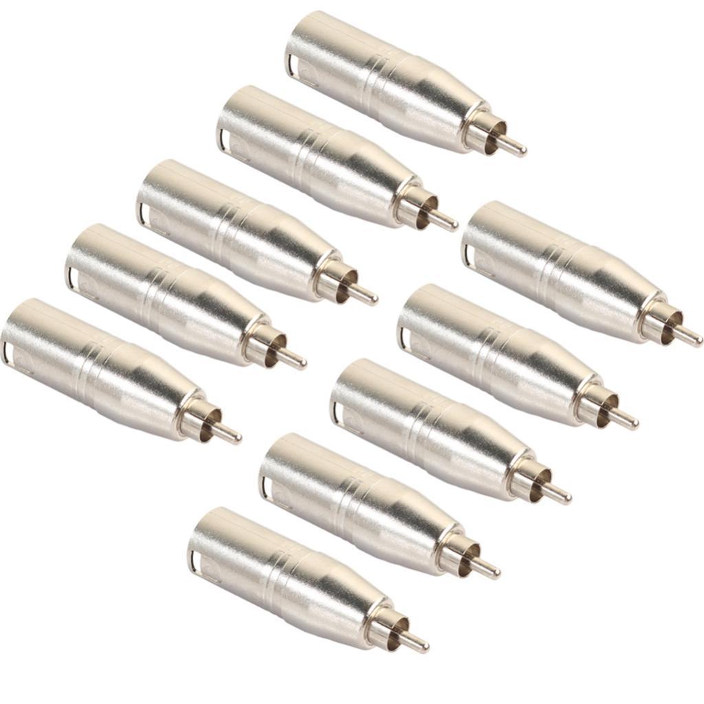 XLR 3Pin Nam RCA Âm Thanh Adapter Chuyển Đổi Cổng Kết Nối Cho Micro
