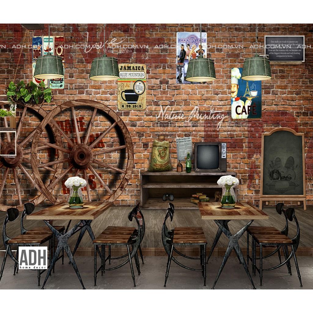 Tranh dán tường trang trí quán cafe ADH190223-1