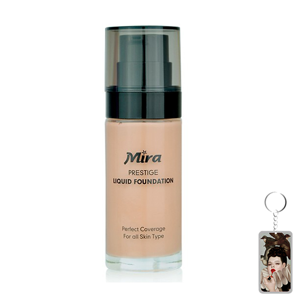 Hình ảnh Kem nền chống nắng Mira Liquid Foundation No.21 da tự nhiên tặng kèm móc khoá