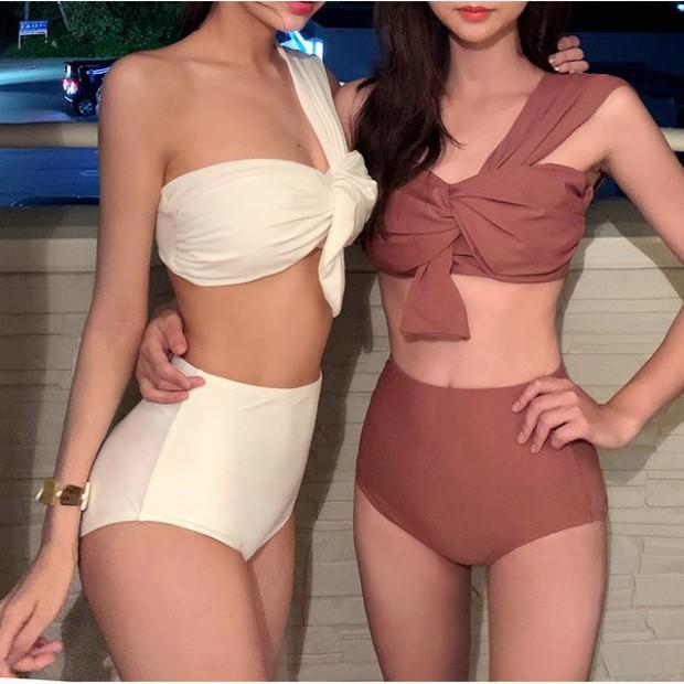 Bikini đi biển cao cấp nơ lệch cách điệu 1 bên