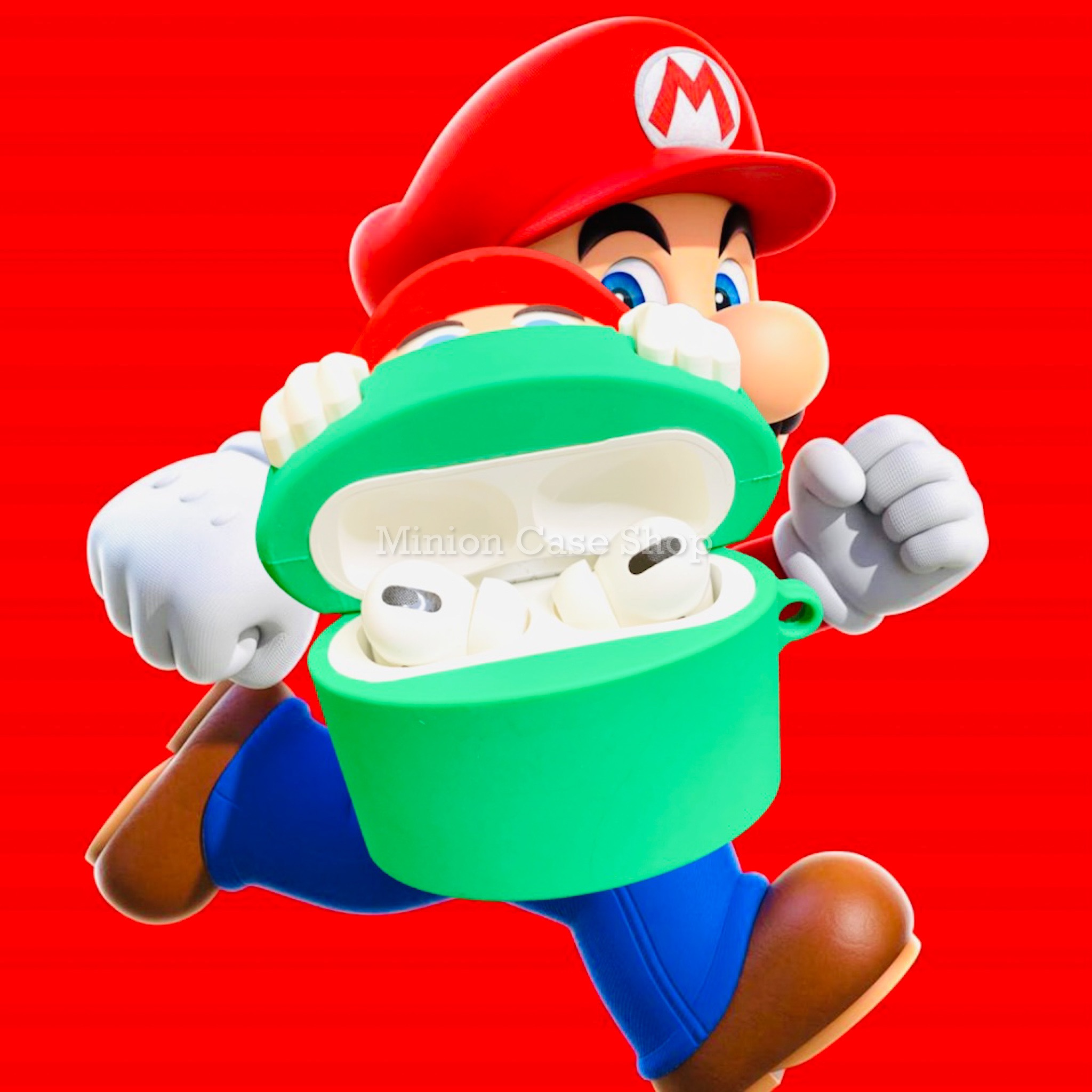 Bao Case Ốp dành cho Airpods Pro hình Mario kute chất liệu silicon 3d cao cấp