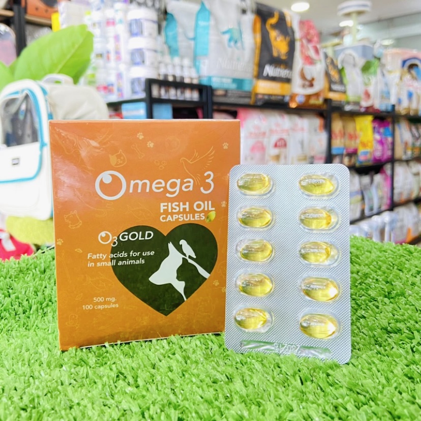 Dầu cá biển Omega3 cho chó mèo - Chống rụng lông- Dưỡng mượt lông- Sáng mắt- Tăng đề kháng (1 vỉ )