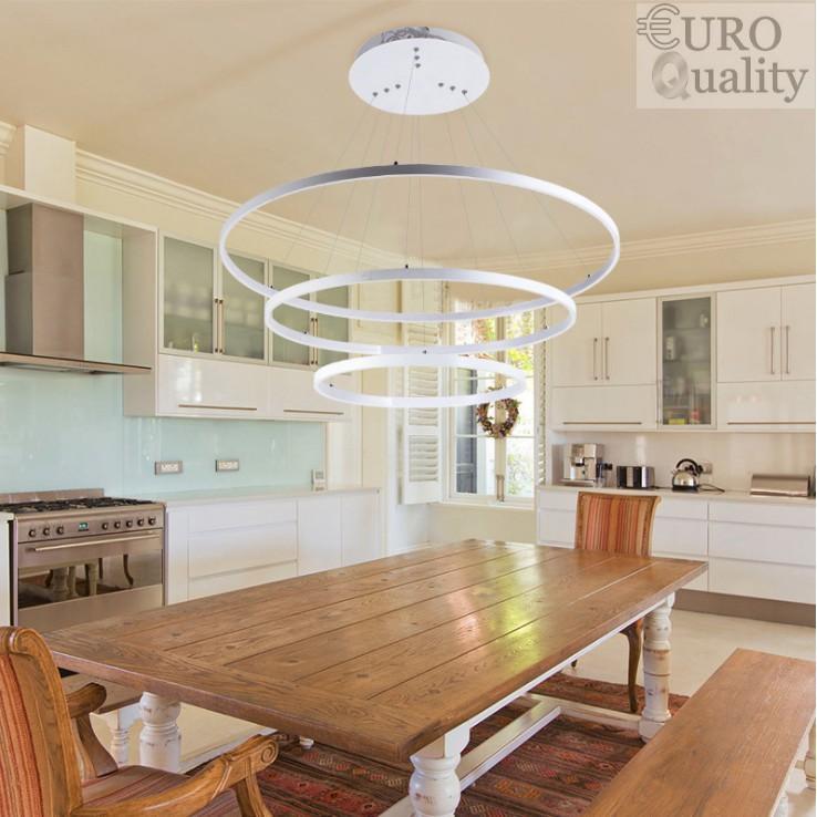 Đèn trần trang trí, đèn thả trần hình vòng cung 3 tầng cao cấp Euro Quality
