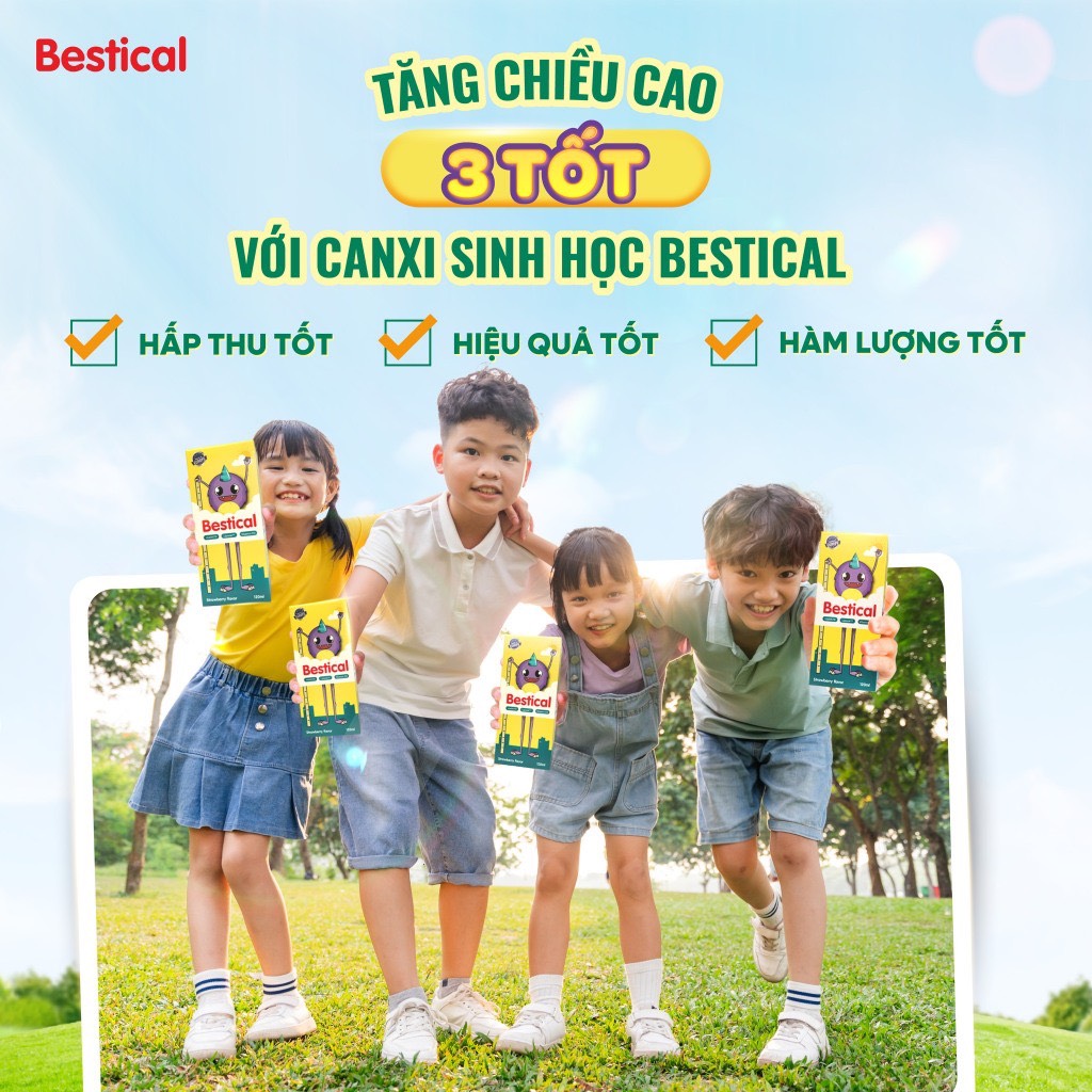 Canxi sinh học Bestical chai 120ml nhập khẩu Châu Âu - Bé cao lớn vượt trội