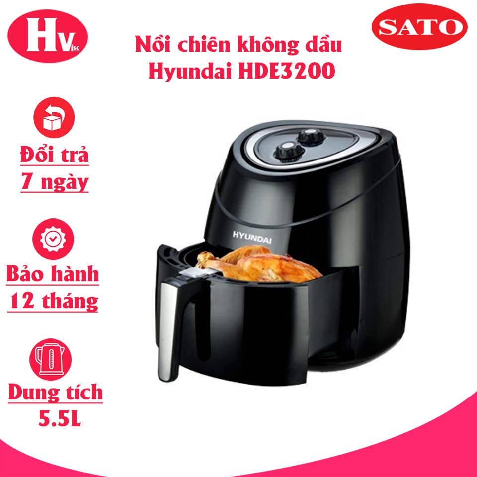 Nồi chiên không dầu Hyundai HDE3200 5.5L - Hàng chính hãng