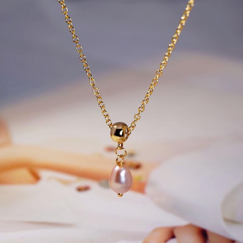 Mặt Dây Chuyền Hạt Ngọc Trai Nước Ngọt 10 Ly Giọt Nước Dễ Thương - Trường Thịnh Ngọc Trai